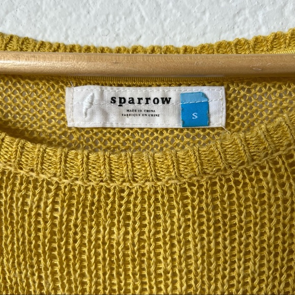 SOLD Anthropologie Sparrow Yellow Knit Sweater - Picture 3 of 8
